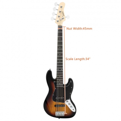 glarry 5 string jazz bass